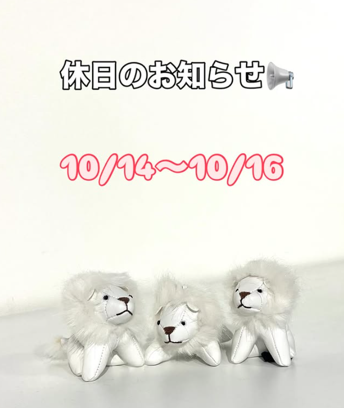 休日のお知らせ📣